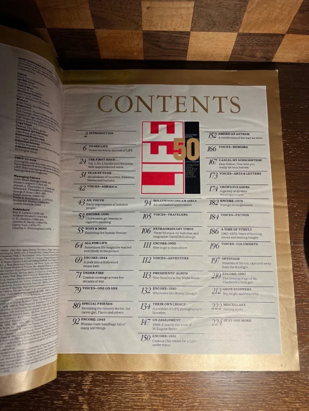 Life Magazine 50th Anniversary A1173, some moisture damage